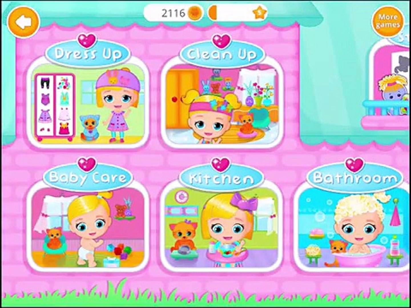 ⁣Lily & Kitty Baby Doll House Little Girl & Cute Kitten Care iPad Gameplay