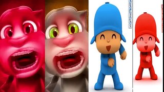 Learn Colors with My Talking TOM Pocoyo Colours for Kids animation education cartoon compilation