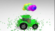 LEARN COLORS Fun Color Tractors and Soccer Balls w  Superheroes for Kids Cars Cartoon for Children