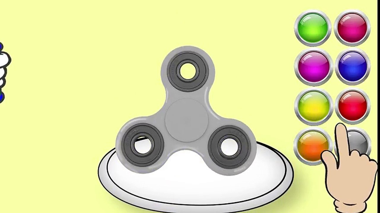 ✿ Learn Colors With Rainbow Fidget Spinner For Children Kid Learning Colours