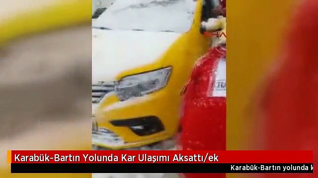 Karabük-Bartın Yolunda Kar Ulaşımı Aksattı/ek