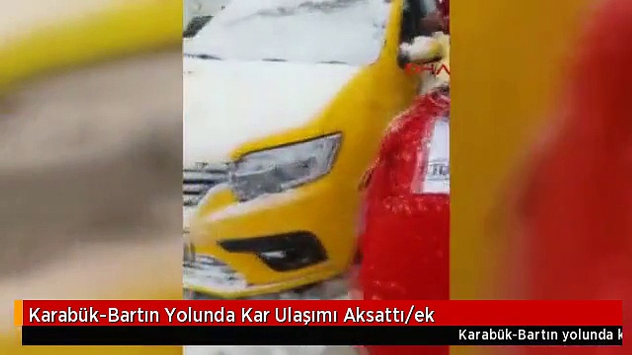 Karabük-Bartın Yolunda Kar Ulaşımı Aksattı/ek