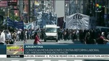 Sindicatos argentinos convocan marcha contra reforma laboral de Macri
