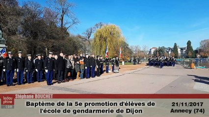 Baptème de la 5e promotion d'élèves de l'école de gendarmerie de Dijon
