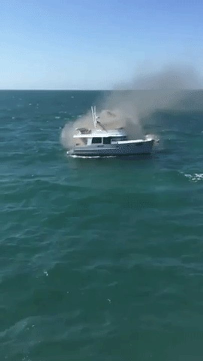 Family Rescued From Flaming Boat by Key West Express Ferry