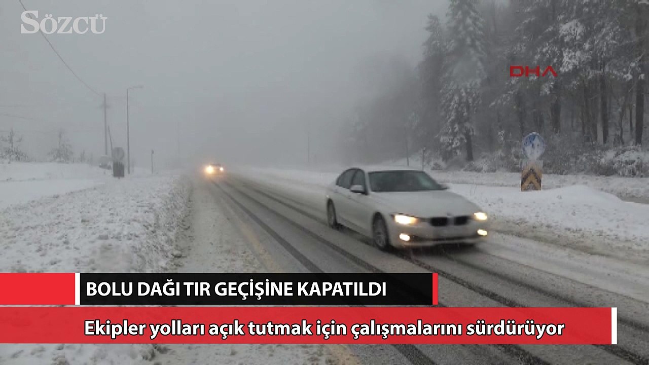 Bolu Dağı’nda kar yağışı etkisini arttırdı