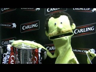 talkSPORT Tommy steals the Carling Cup from Alex Ferguson