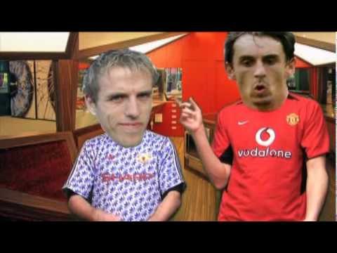 Gary Neville and Phil Neville talk about eating scousers
