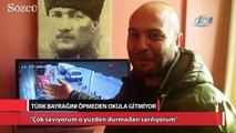 Türk Bayrağını öpmeden okula gitmiyorlar