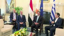قمة ثلاثية بين الرئيسين المصري والقبرصي ورئيس الوزراء اليوناني في نيقوسيا