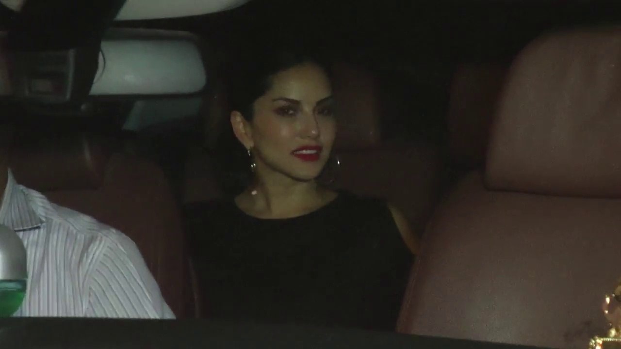 HOT SUNNY LEONE WITH HUSBAND AT DINNER DATE