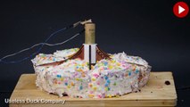 Doğum günü pastasını kesmek için 'bomba' çözüm