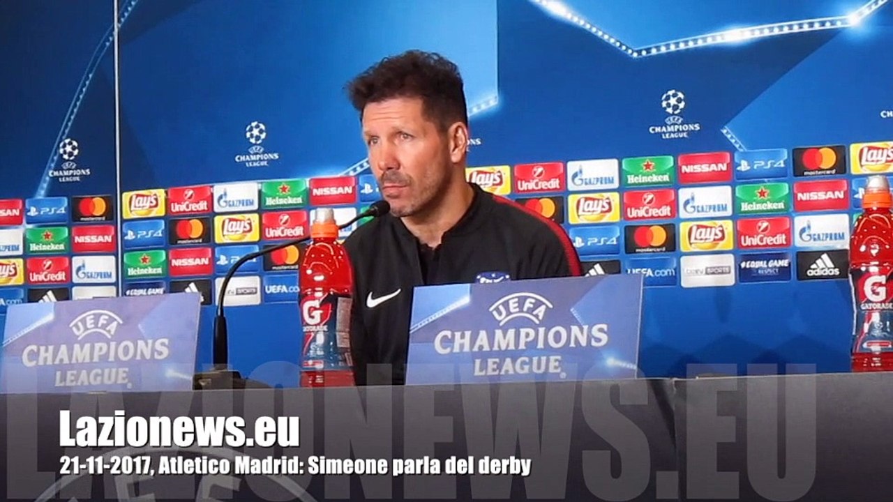 21-11-2017, Atletico Madrid- Simeone parla del derby