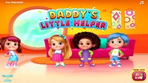 Learn To Help Clean Up, Cook - Color & Decorate Baby Games - Daddys Little Helper Game For Kids