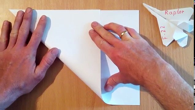 Самолет оригами F-22 Raptor origami plane (Tadashi Mori)