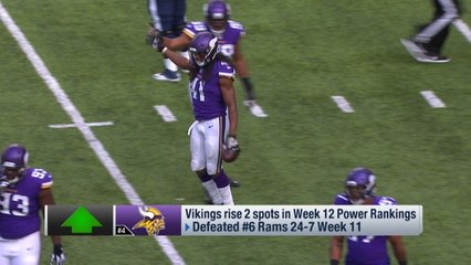 Vikings rise two spots in Week 12 power rankings
