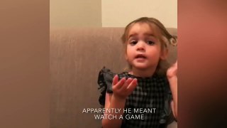 Funny video Mila discovers the realty of football season football fantasy so basic !!!
