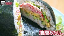 【BIG EATER】Cooked EXLarge Sushi Cake! using 2.5kg steamed rice!【MUKBANG】【RussianSato】-0tVP_CFaHzs