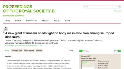 New Titanosaur Is The Largest Dinosaur Ever Discovered