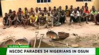 NSCDC parades 34 Nigerians for illegal mining in Osun