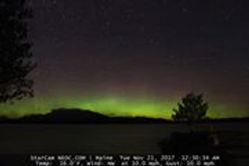 Northern Lights Shine Over Millinocket, Maine