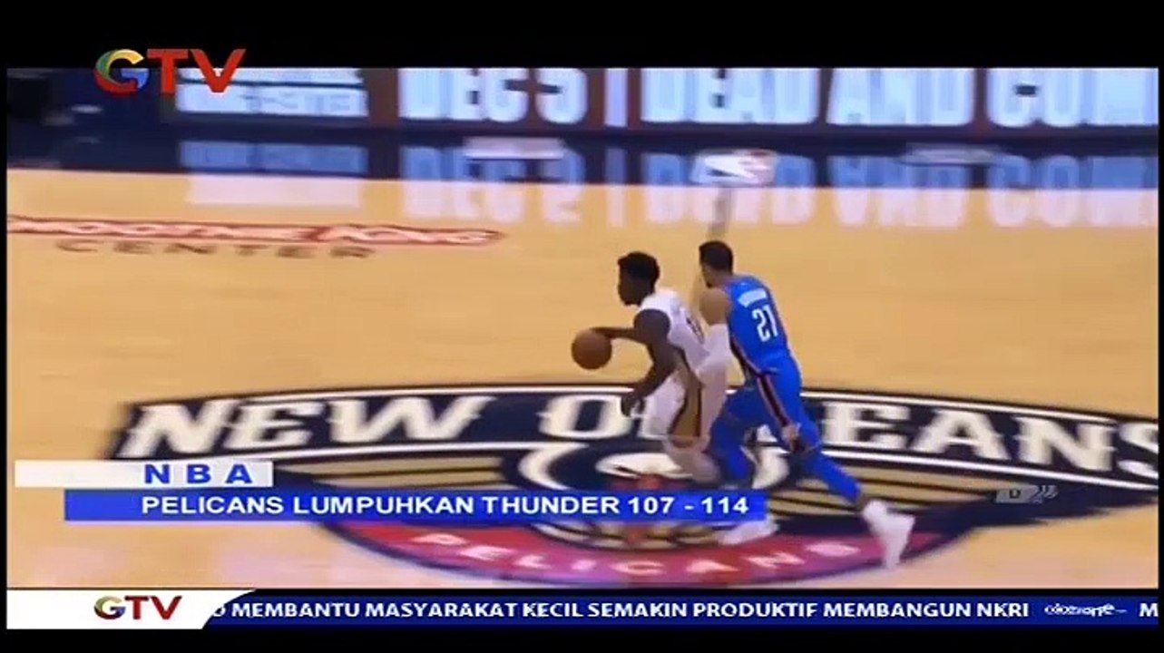 Pelicans Lumpuhkan Thunder 107-114