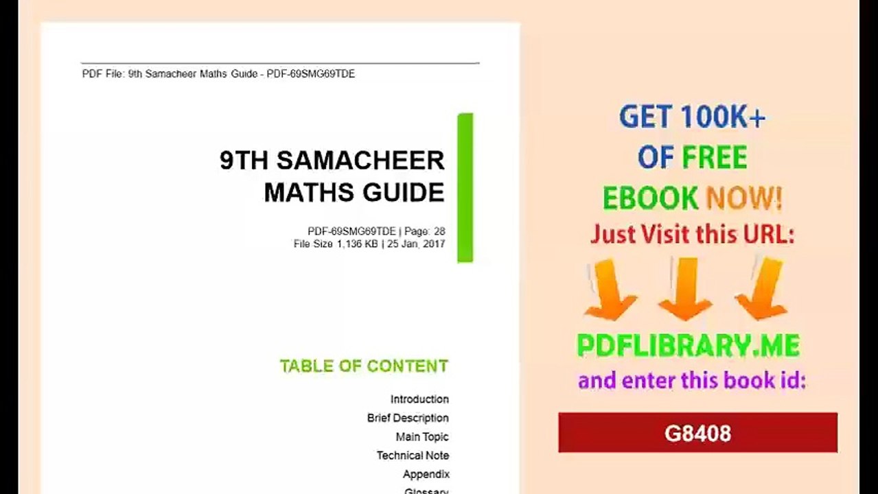 9th Samacheer Maths Guide