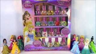 Disney Princess Peel Off Nail Polish! Belle Cinderella & More! Disney Princess Surprise! FUN