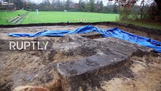 Germany: Enormous swastika unearthed during construction work in Hamburg