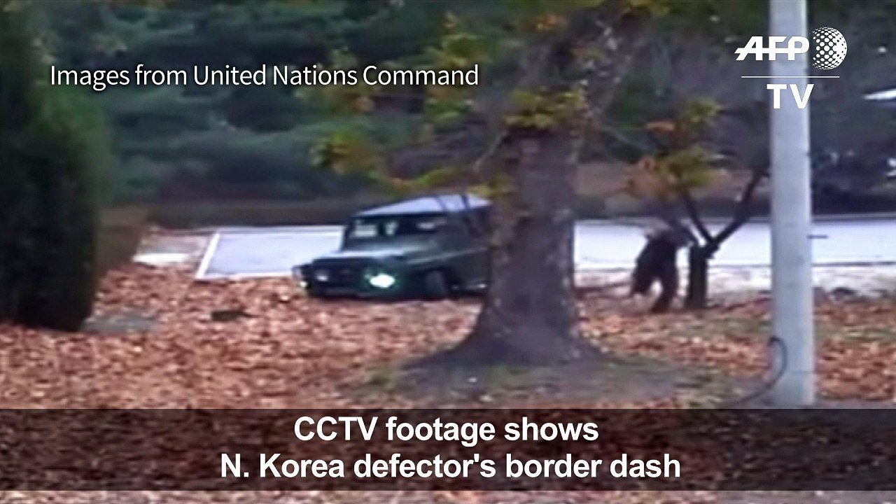 Dramatic footage of N. Korea defector's border dash