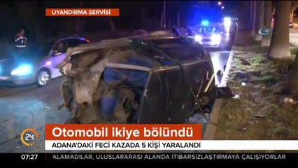 Otomobil ikiye bölündü