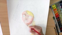 Уроки рисования. Как нарисовать Снегурочку How to Draw the Princess or Snow Queen