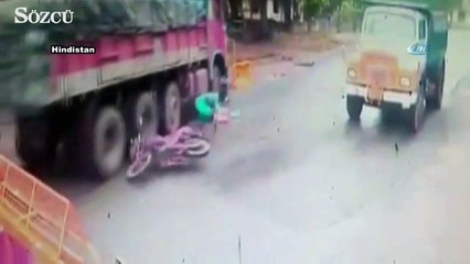 Kamyonun altında kaldı!