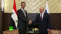 ‘Fight against terrorism in Syria nearing an end’: Putin & Assad meet, discuss political settlement