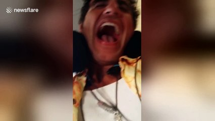 Man imitates crying baby on plane