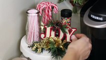 DOLLAR TREE KITCHEN ORGANIZATION  ☕️ Coffee Station & Hot Cocoa Bar Christmas DIY