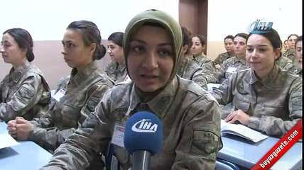 Kadın astsubayların zorlu eğitimleri