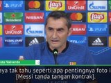 SOSIAL: Sepakbola: Valverde Tak Pikirkan Soal Kontrak Messi