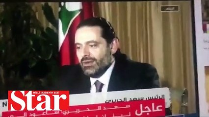 Hariri'nin canlı yayın açıklamasında arka planda duran kişiye bakması akıllarda soru işareti bıraktı