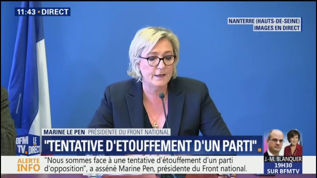 Nous déposerons plainte contre la Société Générale et la HSBC dit Marine Le Pen