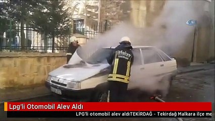 Lpg'li Otomobil Alev Aldı