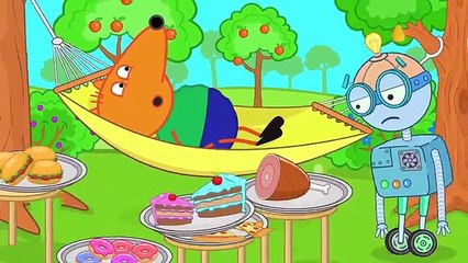 Fox Family LOST ON MOON Stole Rocket Red Button Finger Family Nursery Rhymes