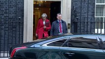 Theresa May departs Downing Street ahead of budget speech