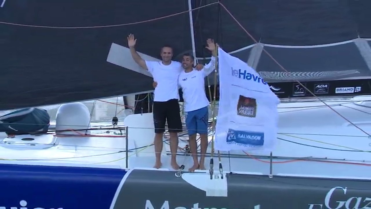TJV 2017 - Arrivée de Newrest-Brioche Pasquier - Fabrice Amedeo et Giancarlo Pedote - 22/11/17