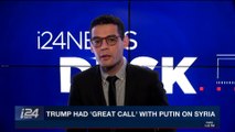 i24NEWS DESK | Trump had 'great call' with Putin on Syria | Wednesday, November 22nd 2017