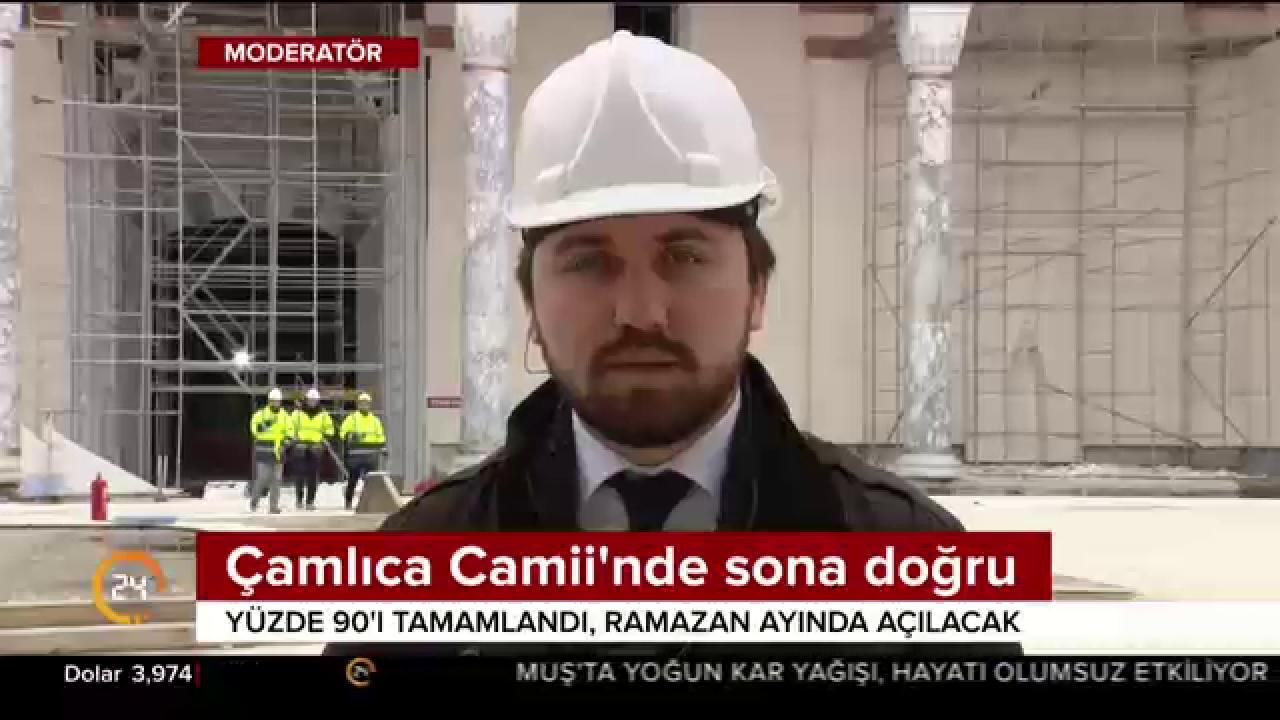 Çamlıca Camii'nde sona doğru