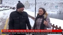 Gölcük Tabiat Parkı'nda Kar Güzelliği Böyle Görüntülendi