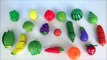 Learn names of fruits and vegetables with toy cutting fruits and vegetables