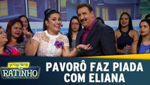 Pavorô inventa piada com a apresentadora Eliana