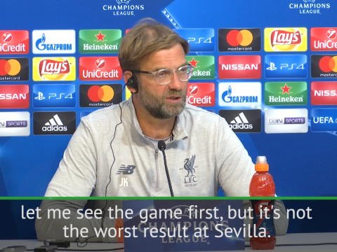 Klopp would've been happy with Sevilla draw before Liverpool's collapse